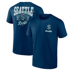 NHL Navy Seattle Kraken Logo Athletic Never Over T-Shirt
