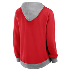 NHL Red New Jersey Devils Logo Athletic Women's Hit It French Terry Full-Zip Hoodie