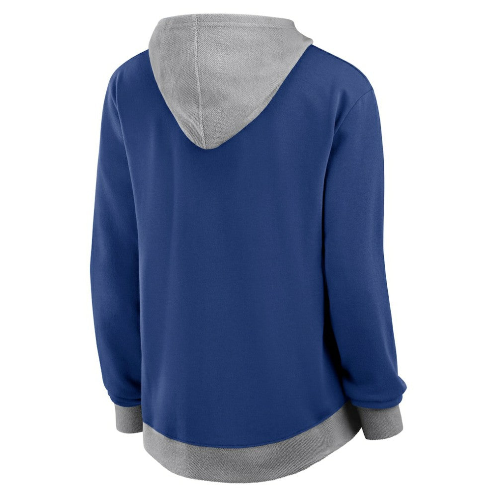 NHL Blue Toronto Maple Leafs Logo Athletic Women's Hit It French Terry Full-Zip Hoodie