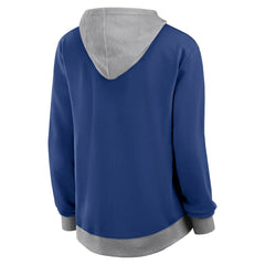 NHL Blue Toronto Maple Leafs Logo Athletic Women's Hit It French Terry Full-Zip Hoodie