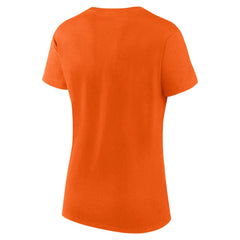 NHL Orange Philadelphia Flyers Logo Athletic Women's Launch Scoop Neck T-Shirt