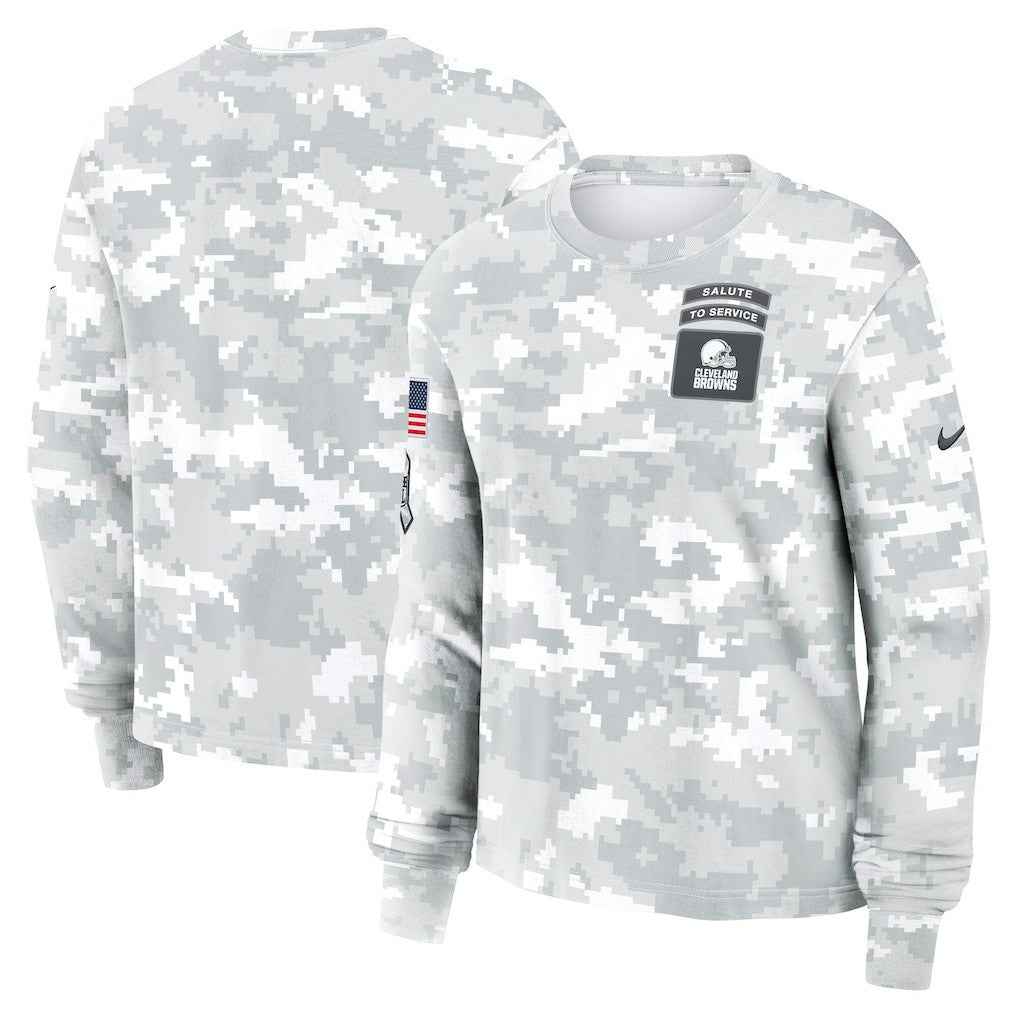 Women's 2024 Salute To Service Dri-FIT Long Sleeve T-Shirt - Cleveland Browns