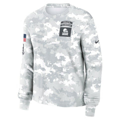 Women's 2024 Salute To Service Dri-FIT Long Sleeve T-Shirt - Cleveland Browns