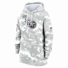 Women's 2024 Salute To Service Club Fleece Oversized Pullover Hoodie - Tennessee Titans