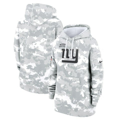 Women's 2024 Salute To Service Club Fleece Oversized Pullover Hoodie - New York Giants