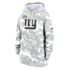 Women's 2024 Salute To Service Club Fleece Oversized Pullover Hoodie - New York Giants