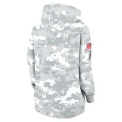 Women's 2024 Salute To Service Club Fleece Oversized Pullover Hoodie - Cleveland Browns