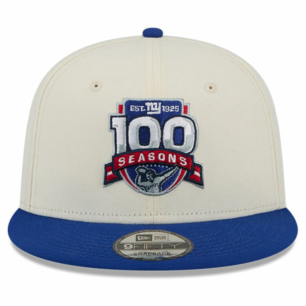 100th Season Two-Tone 9FIFTY Snapback Hat - New York Giants