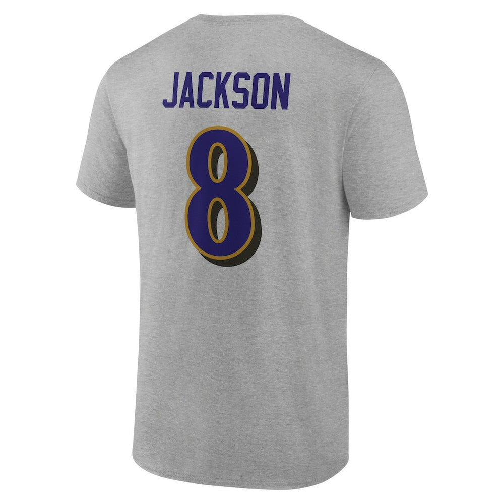 Lamar Jackson  Icon Player Name & Number T-Shirt - Baltimore Ravens
