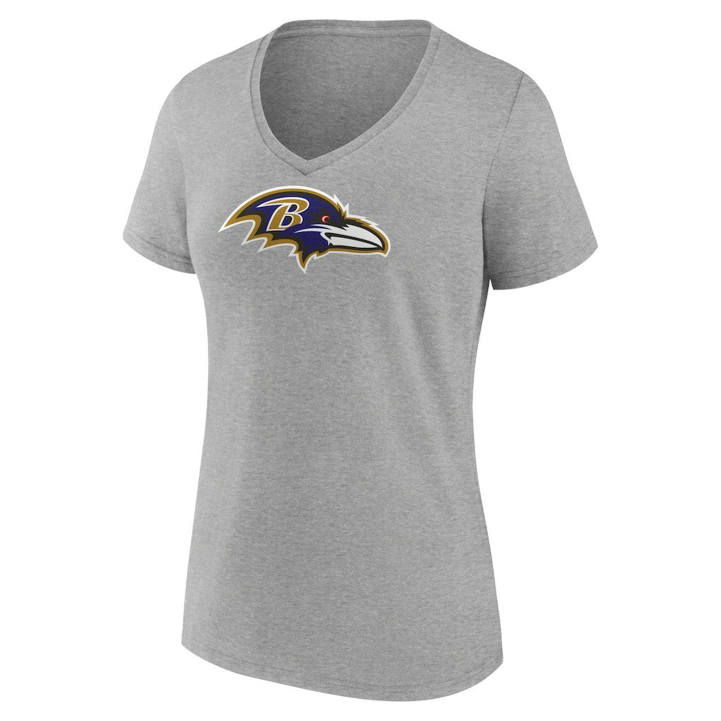 Lamar Jackson  Women's Icon Player Name & Number V-Neck T-Shirt - Baltimore Ravens