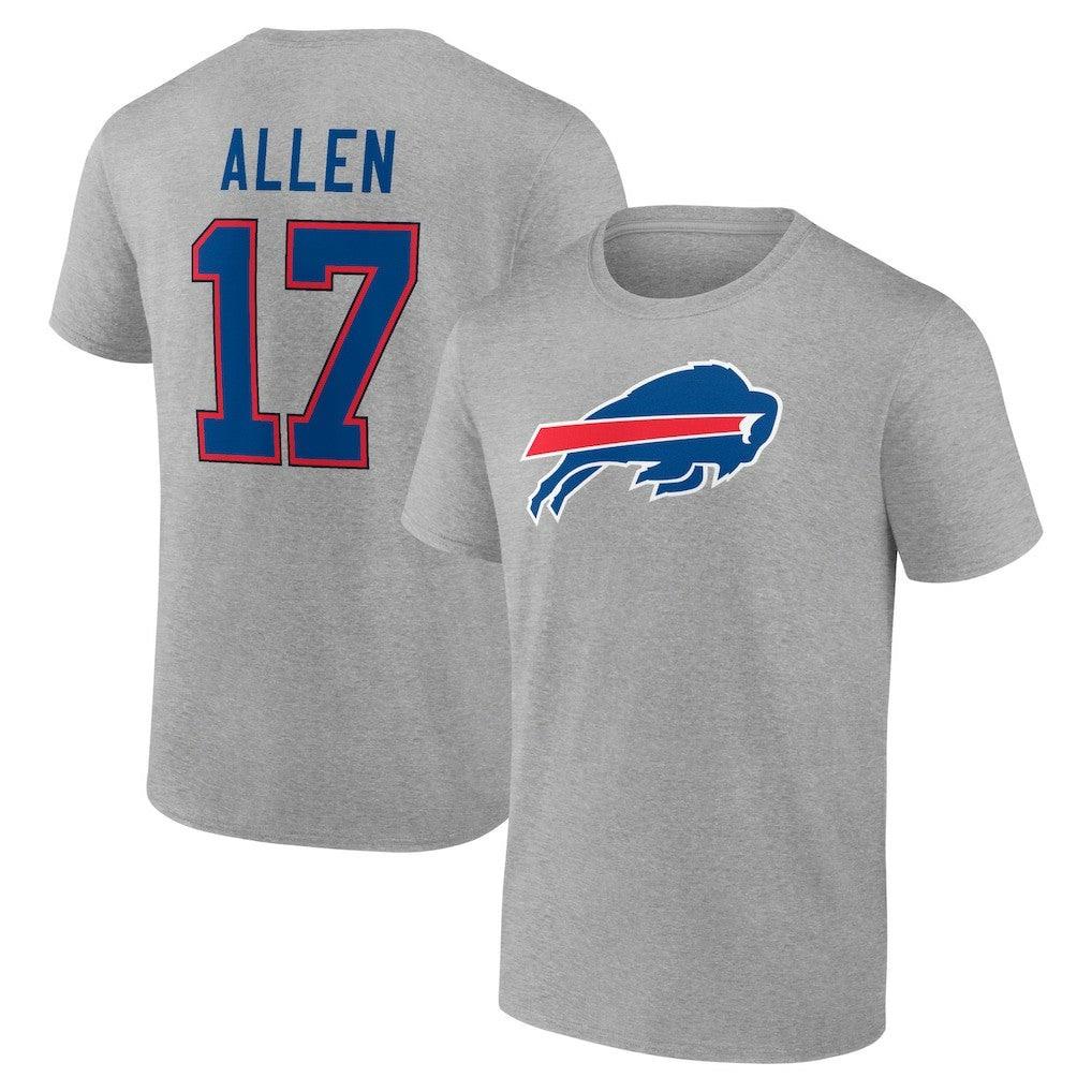 Josh Allen  Icon Player Name & Number T-Shirt - Buffalo Bills