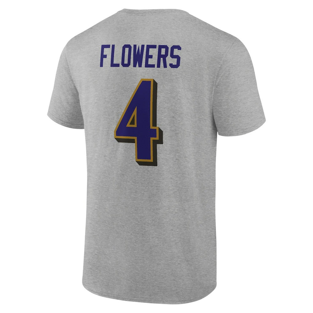 Zay Flowers  Icon Player Name & Number T-Shirt - Baltimore Ravens