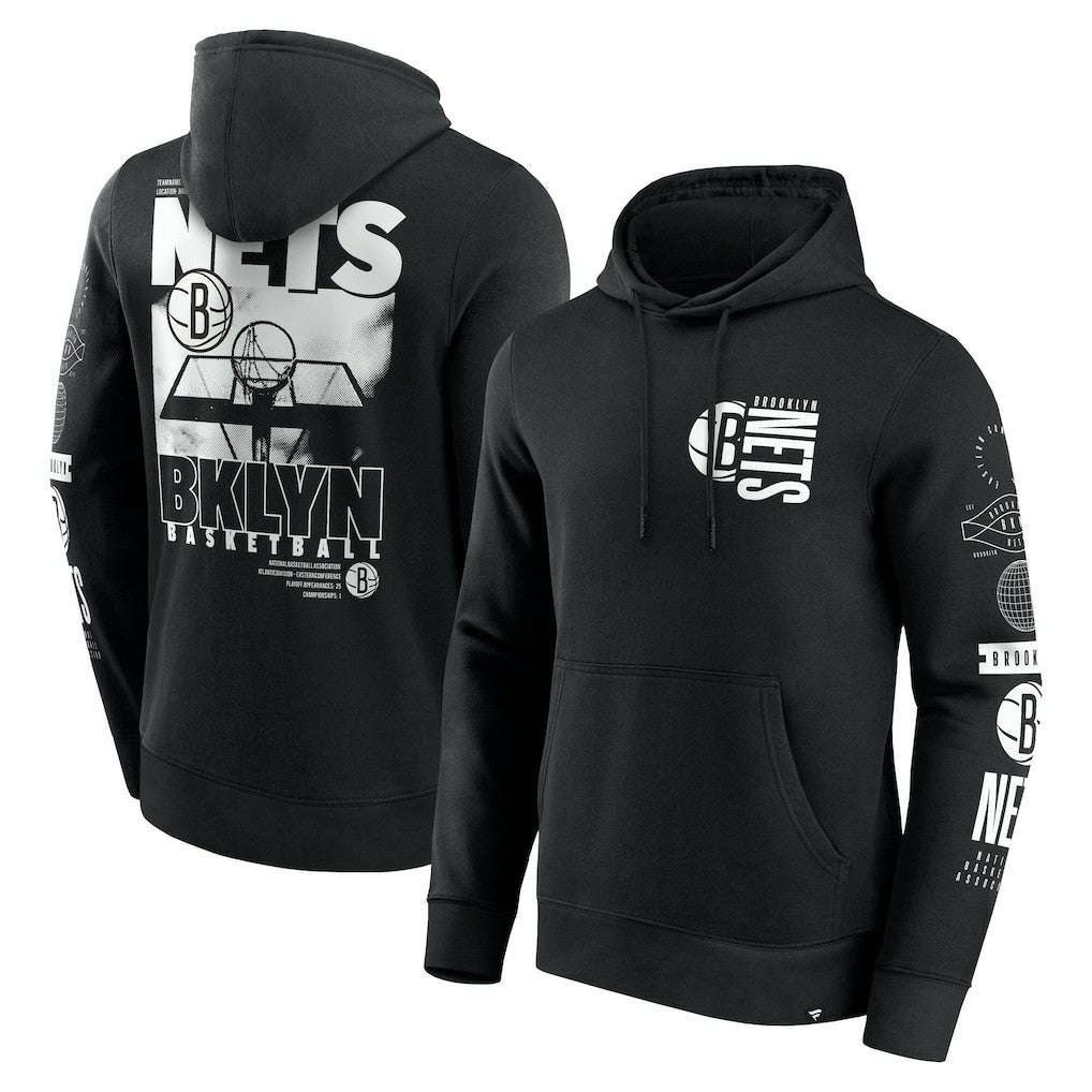 NBA Brooklyn Nets Game Time Crossover Pullover Hoodie
