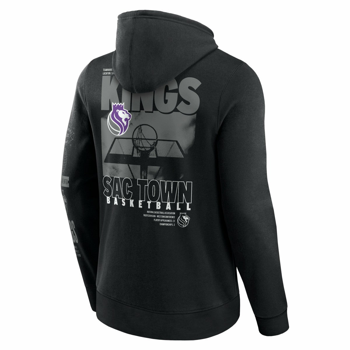 NBA Sacramento Kings Game Time Crossover Pullover Hoodie