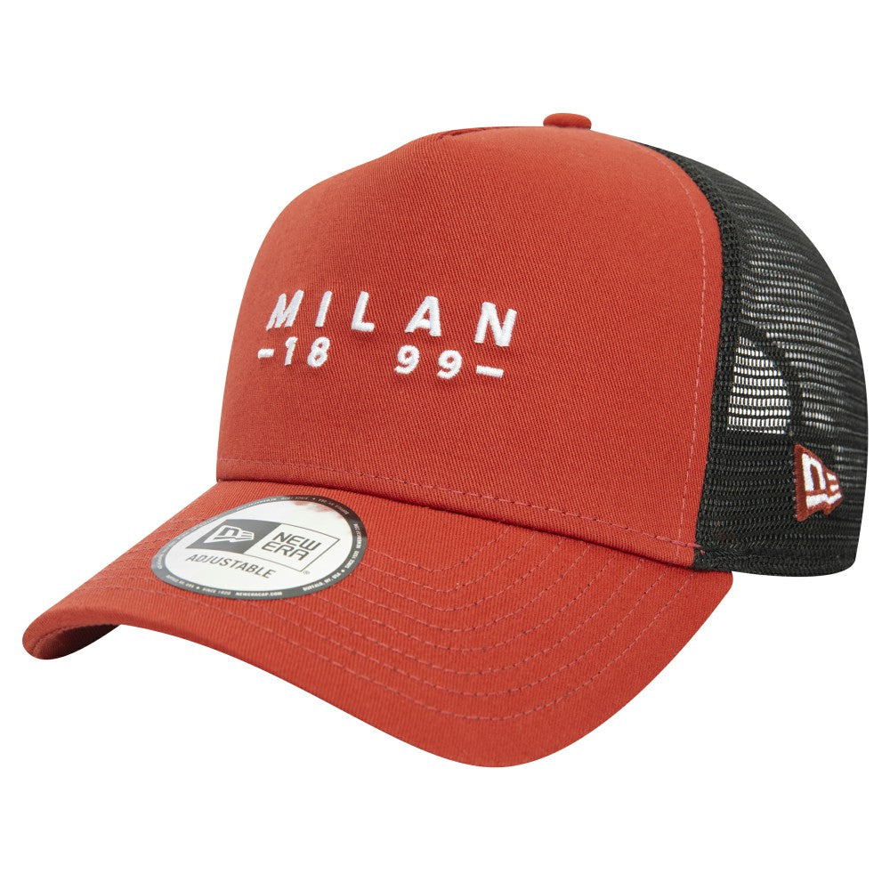 AC Milan New Era 9FORTY A-Frame Trucker Adjustable Hat - New Era Brown
