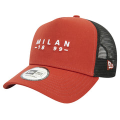 AC Milan New Era 9FORTY A-Frame Trucker Adjustable Hat - New Era Brown