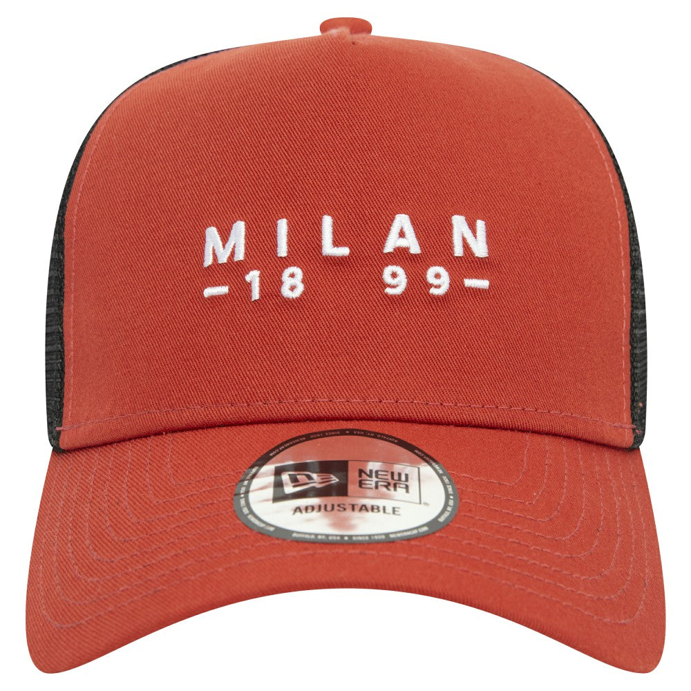 AC Milan New Era 9FORTY A-Frame Trucker Adjustable Hat - New Era Brown