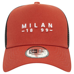 AC Milan New Era 9FORTY A-Frame Trucker Adjustable Hat - New Era Brown