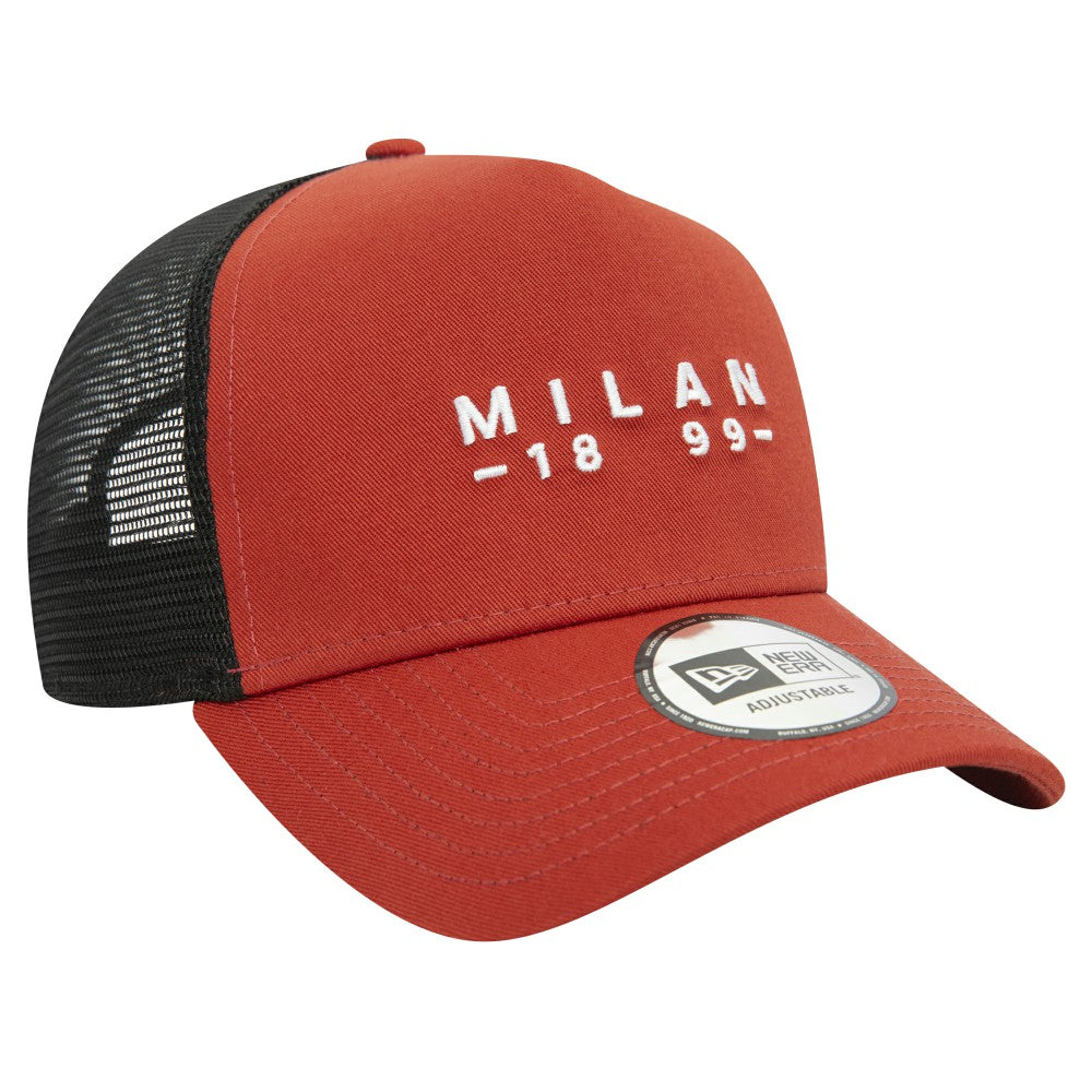 AC Milan New Era 9FORTY A-Frame Trucker Adjustable Hat - New Era Brown