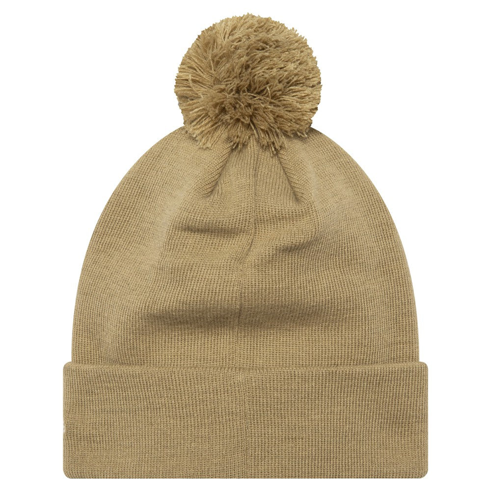 Tottenham Hotspur New Era Boucle Cuffed Knit Hat with Pom - New Era Tan