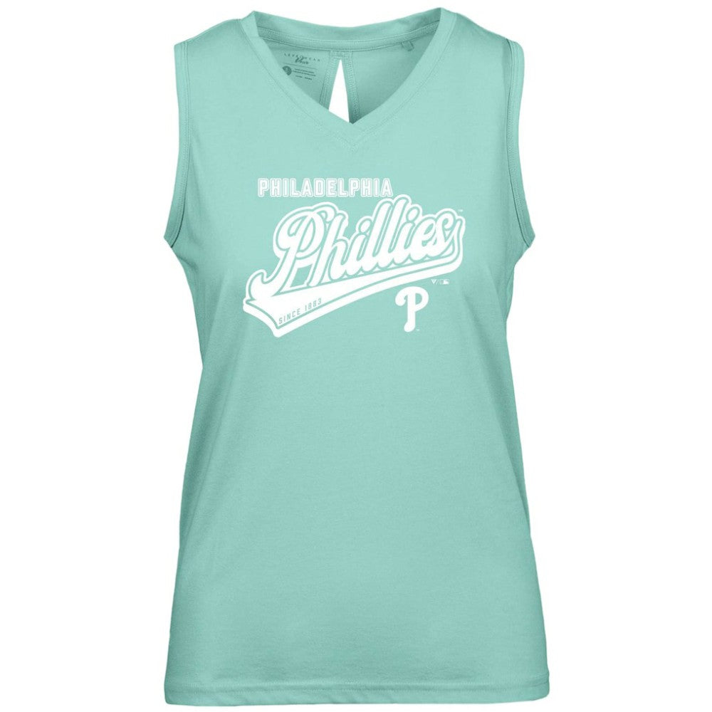 MLB Philadelphia Phillies Levelwear Women's  Paisley Sweep V-Neck Tank Top