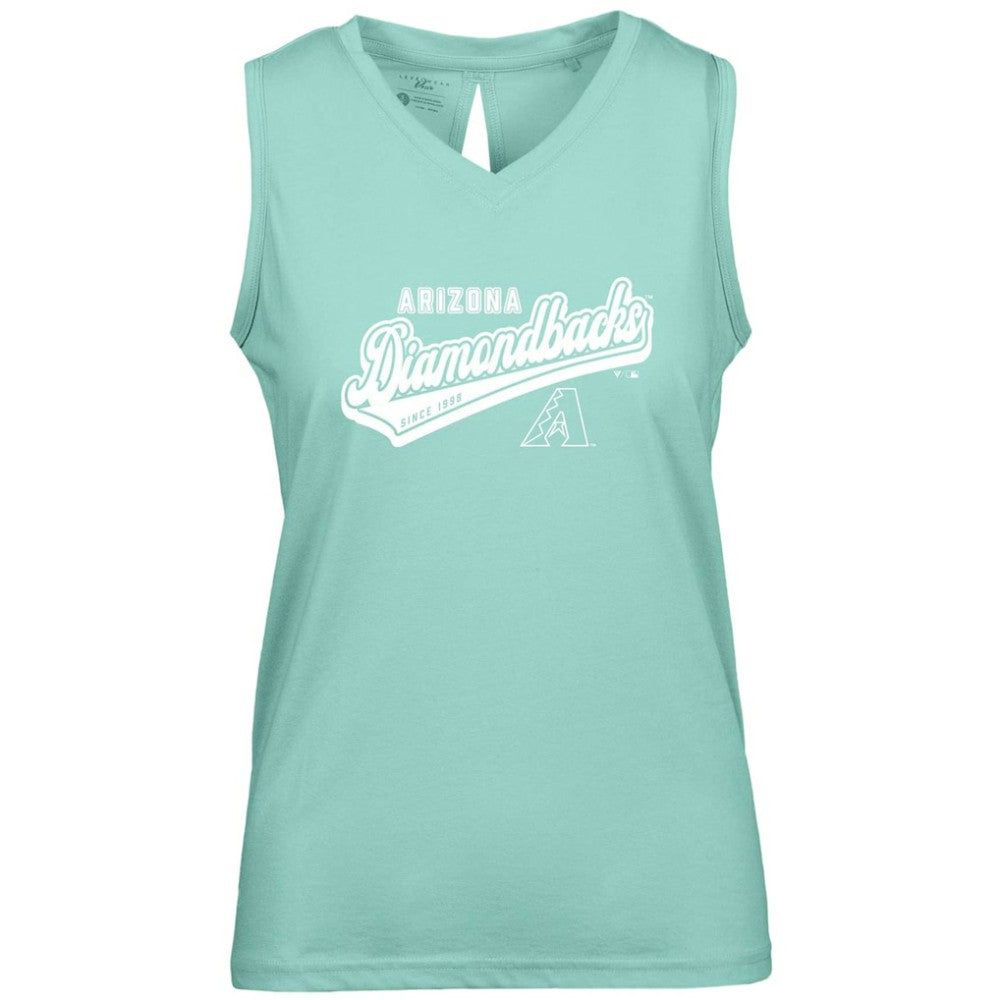 MLB Arizona Diamondbacks Levelwear Women's  Paisley Sweep V-Neck Tank Top