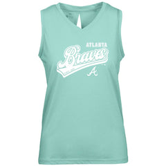 MLB Atlanta Braves Levelwear Women's  Paisley Sweep V-Neck Tank Top