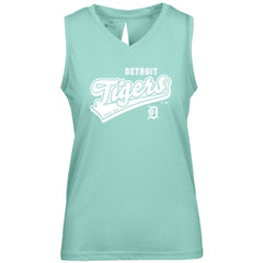 MLB Detroit Tigers Levelwear Women's  Paisley Sweep V-Neck Tank Top