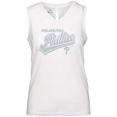 MLB Philadelphia Phillies Levelwear Women's  Paisley Sweep V-Neck Tank Top