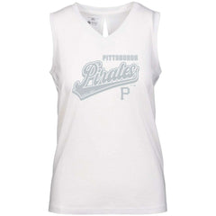 MLB Pittsburgh Pirates Levelwear Women's  Paisley Sweep V-Neck Tank Top