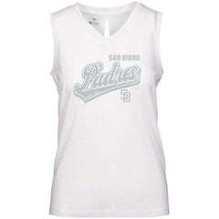 MLB San Diego Padres Levelwear Women's  Paisley Sweep V-Neck Tank Top