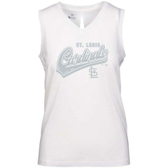 MLB St. Louis Cardinals Levelwear Women's  Paisley Sweep V-Neck Tank Top