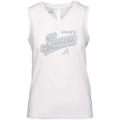 MLB Atlanta Braves Levelwear Women's  Paisley Sweep V-Neck Tank Top
