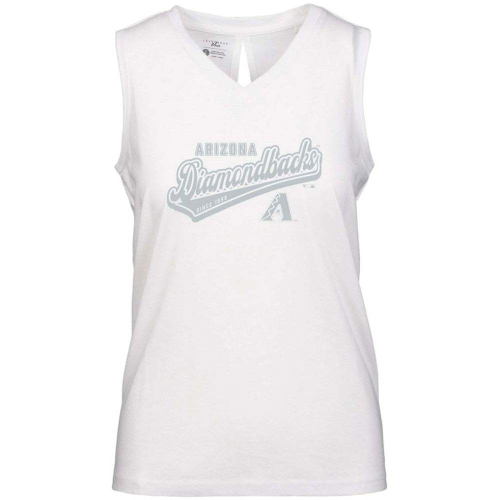 MLB Arizona Diamondbacks Levelwear Women's  Paisley Sweep V-Neck Tank Top