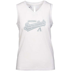 MLB Arizona Diamondbacks Levelwear Women's  Paisley Sweep V-Neck Tank Top