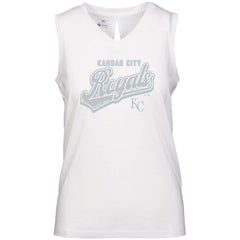 MLB Kansas City Royals Levelwear Women's  Paisley Sweep V-Neck Tank Top