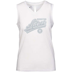 MLB Houston Astros Levelwear Women's  Paisley Sweep V-Neck Tank Top