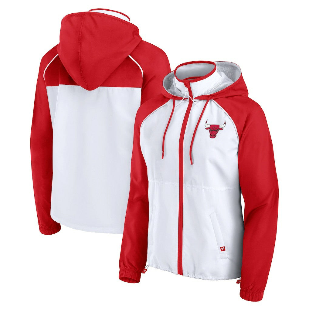 NBA Chicago Bulls Women's Anorak Raglan Full-Zip Hoodie Jacket
