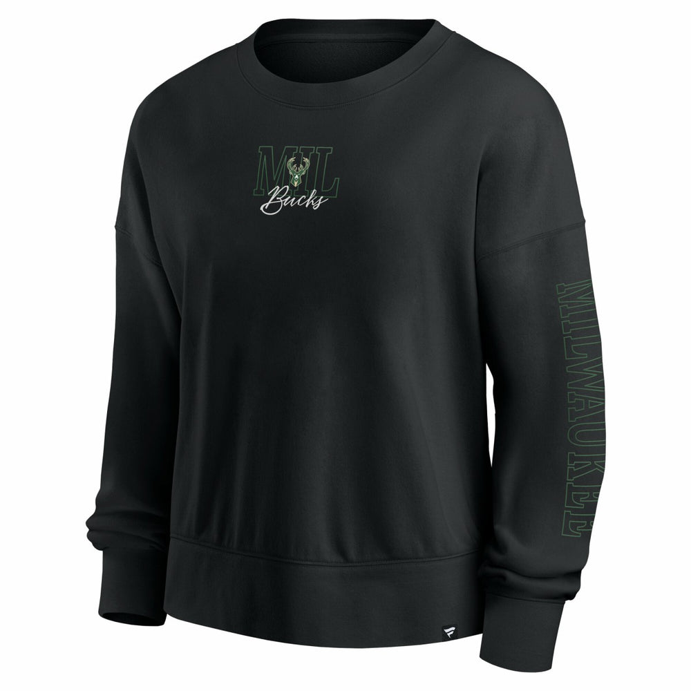 NBA Milwaukee Bucks Women's Oversized Game Day Pullover Sweatshirt