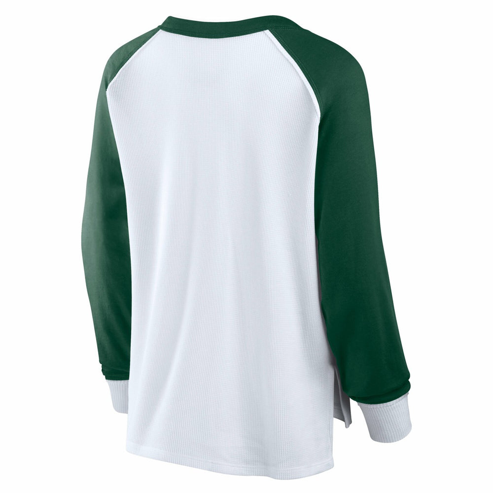 NBA Milwaukee Bucks Women's Open Lane Waffle Long Sleeve V-Neck T-Shirt