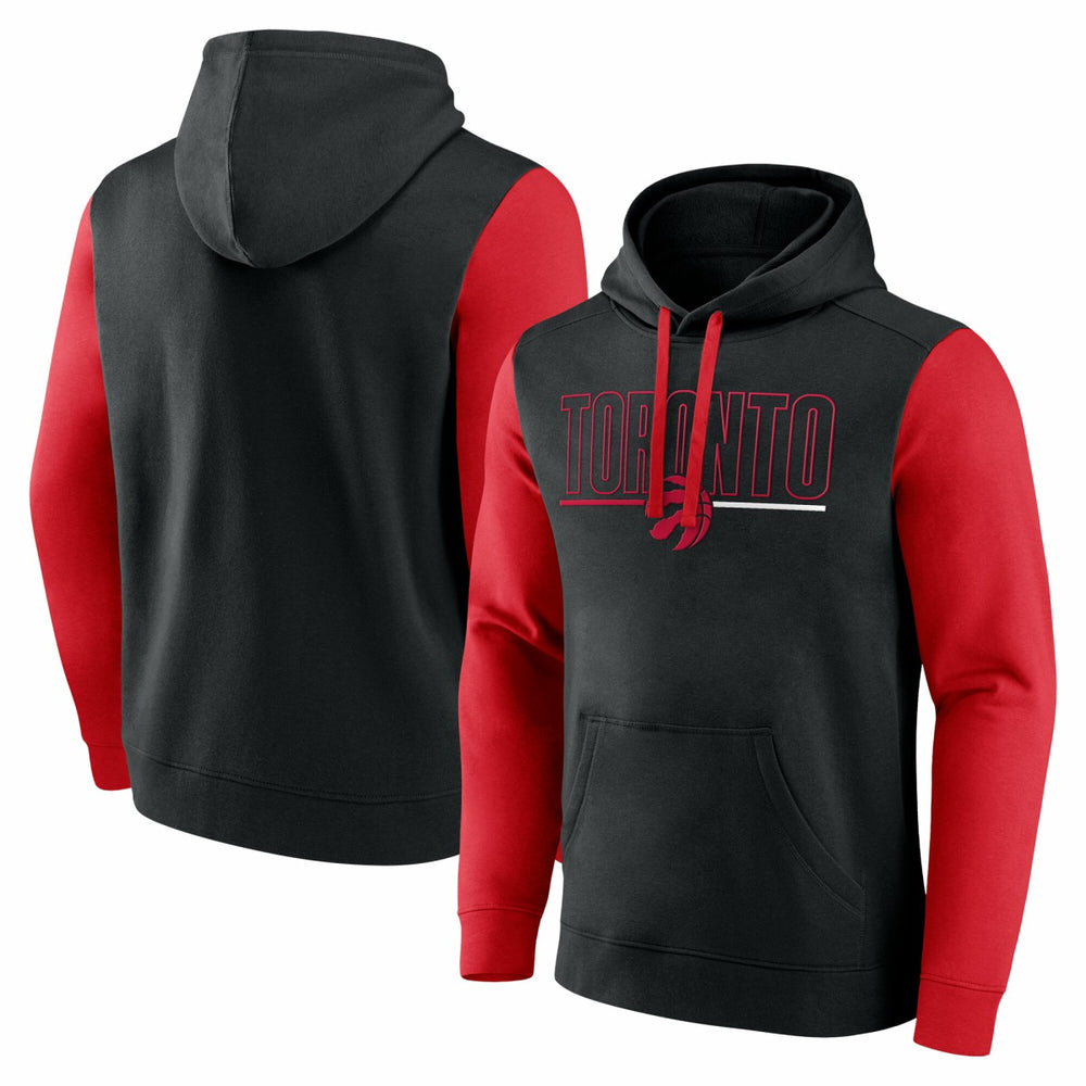 NBA Toronto Raptors Logo Athletic Outline Colorblock Pullover Hoodie