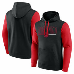 NBA Toronto Raptors Logo Athletic Outline Colorblock Pullover Hoodie