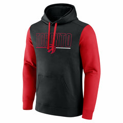 NBA Toronto Raptors Logo Athletic Outline Colorblock Pullover Hoodie