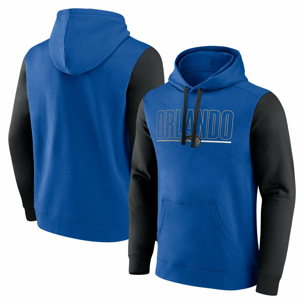 NBA Orlando Magic Logo Athletic Outline Colorblock Pullover Hoodie