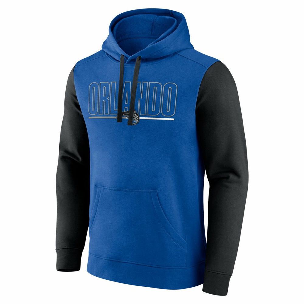 NBA Orlando Magic Logo Athletic Outline Colorblock Pullover Hoodie