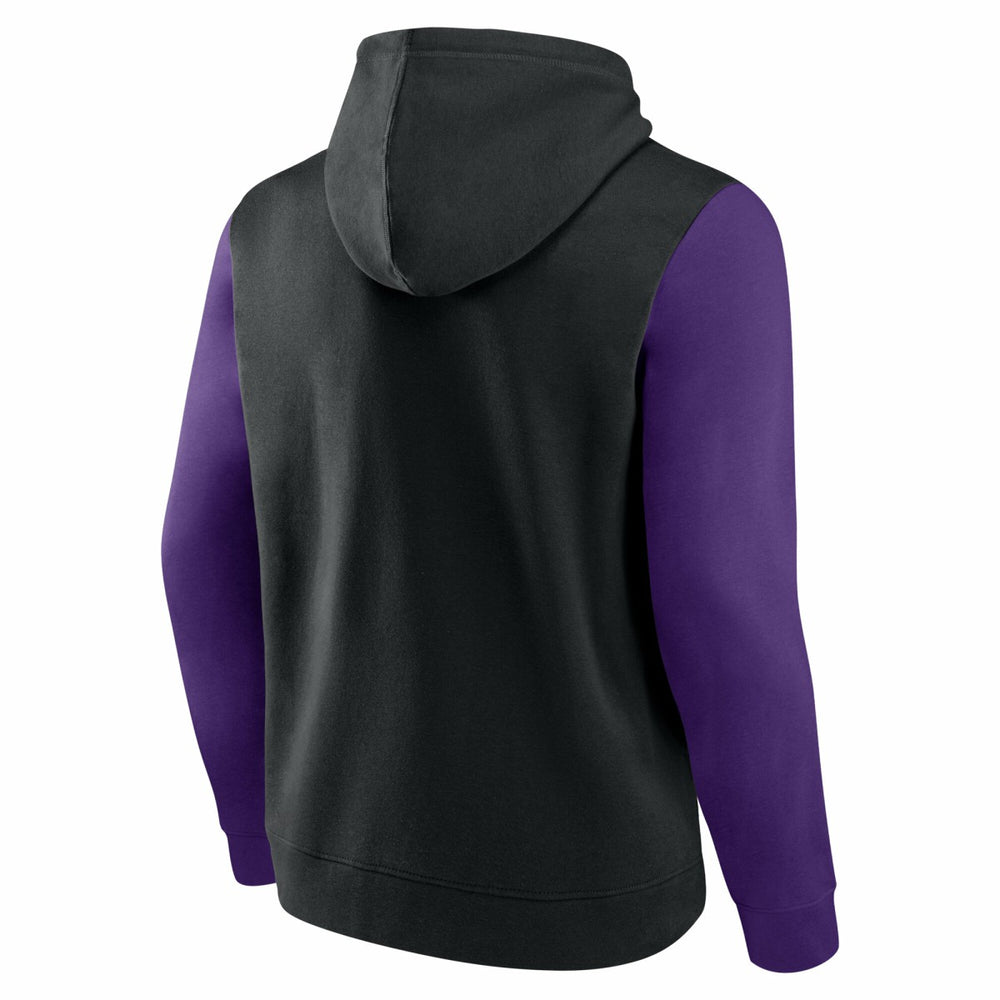 NBA Sacramento Kings Logo Athletic Outline Colorblock Pullover Hoodie