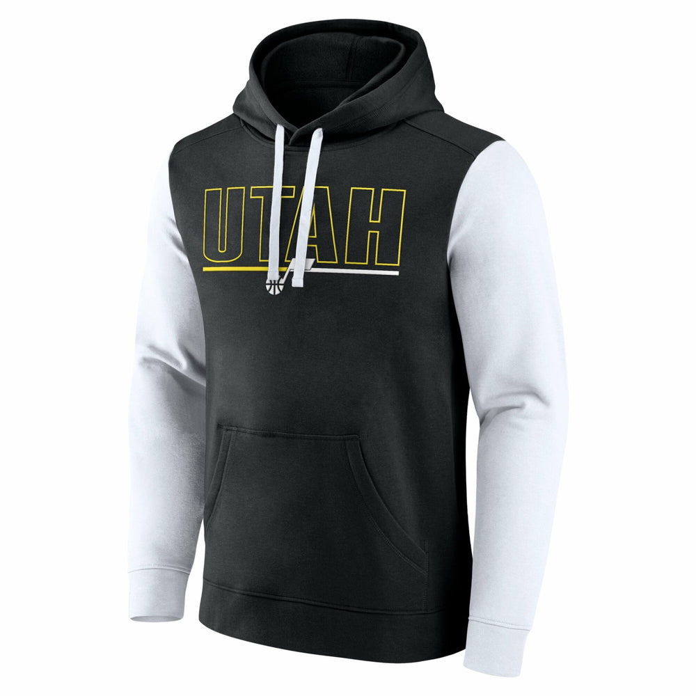 NBA Utah Jazz Logo Athletic Outline Colorblock Pullover Hoodie