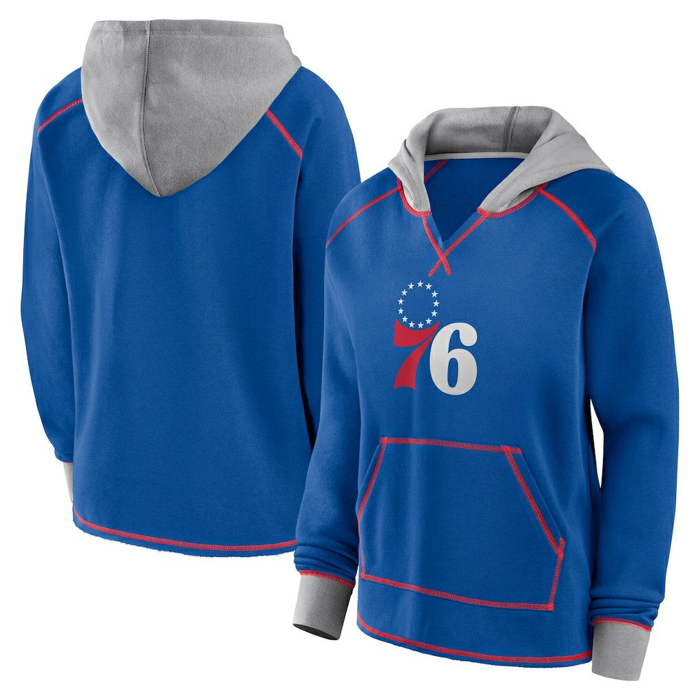 NBA Philadelphia 76ers Logo Athletic Women's Boom Pullover Hoodie