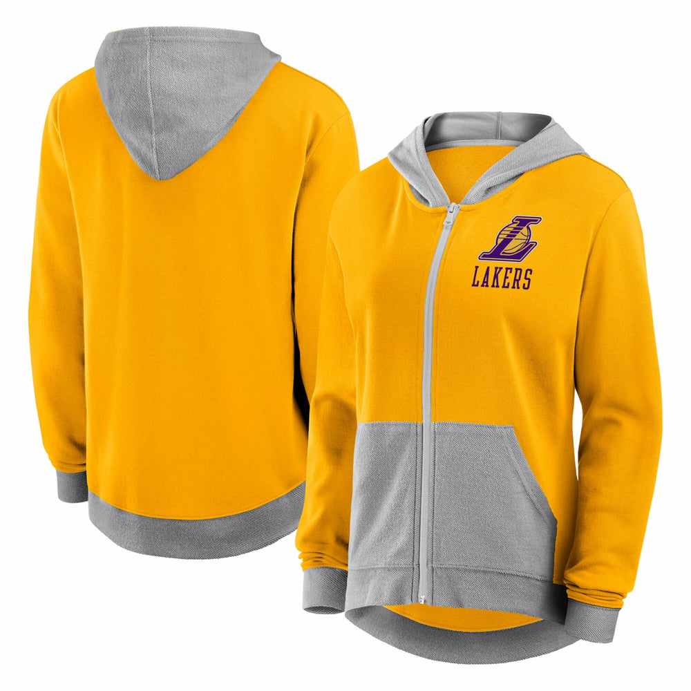 NBA Los Angeles Lakers Logo Athletic Women's Hit It French Terry Full-Zip Hoodie