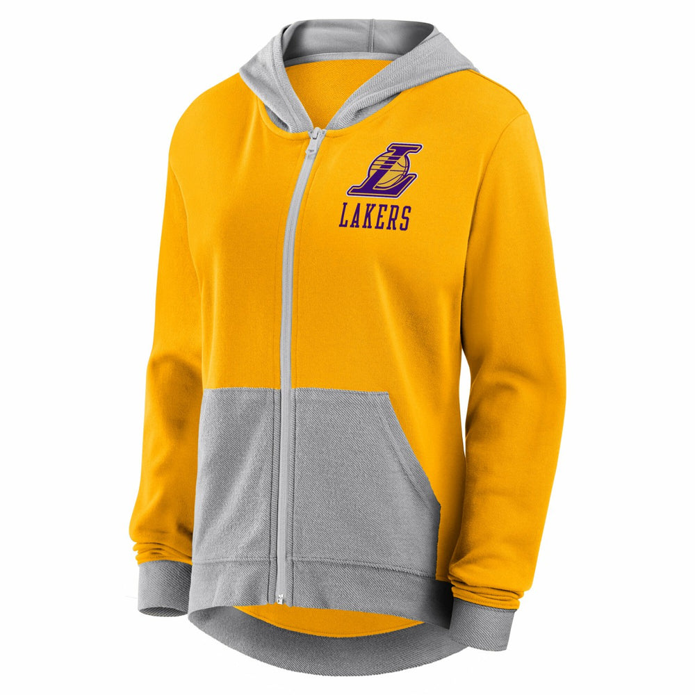 NBA Los Angeles Lakers Logo Athletic Women's Hit It French Terry Full-Zip Hoodie